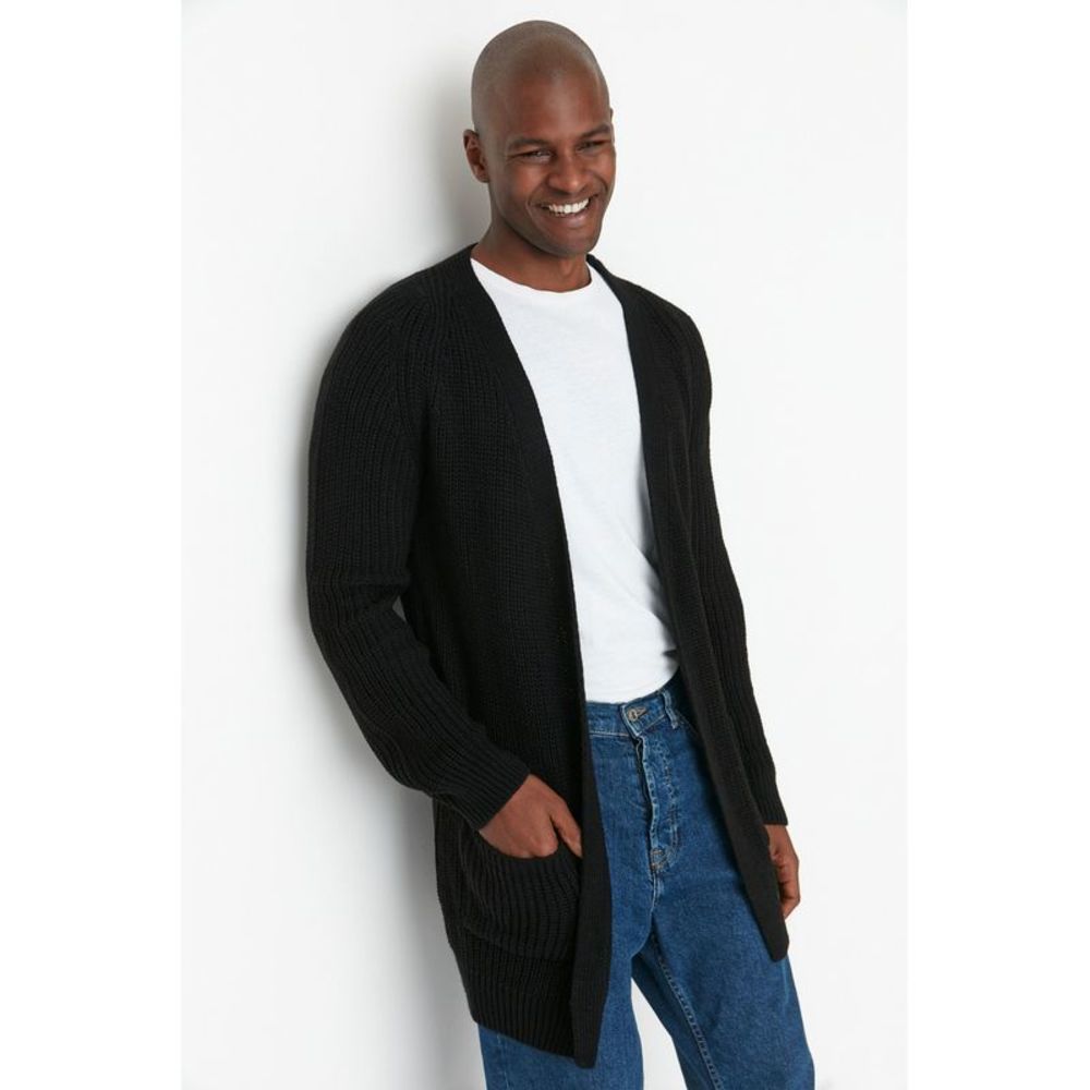 NWT Trendyol Men Regular fit Turndown Collar Knitwear Cardigan